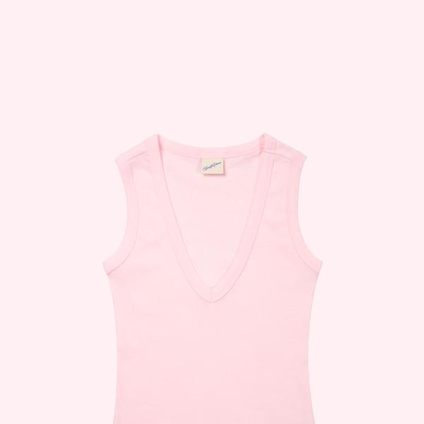 Classic sleeveless top (Baby pink)