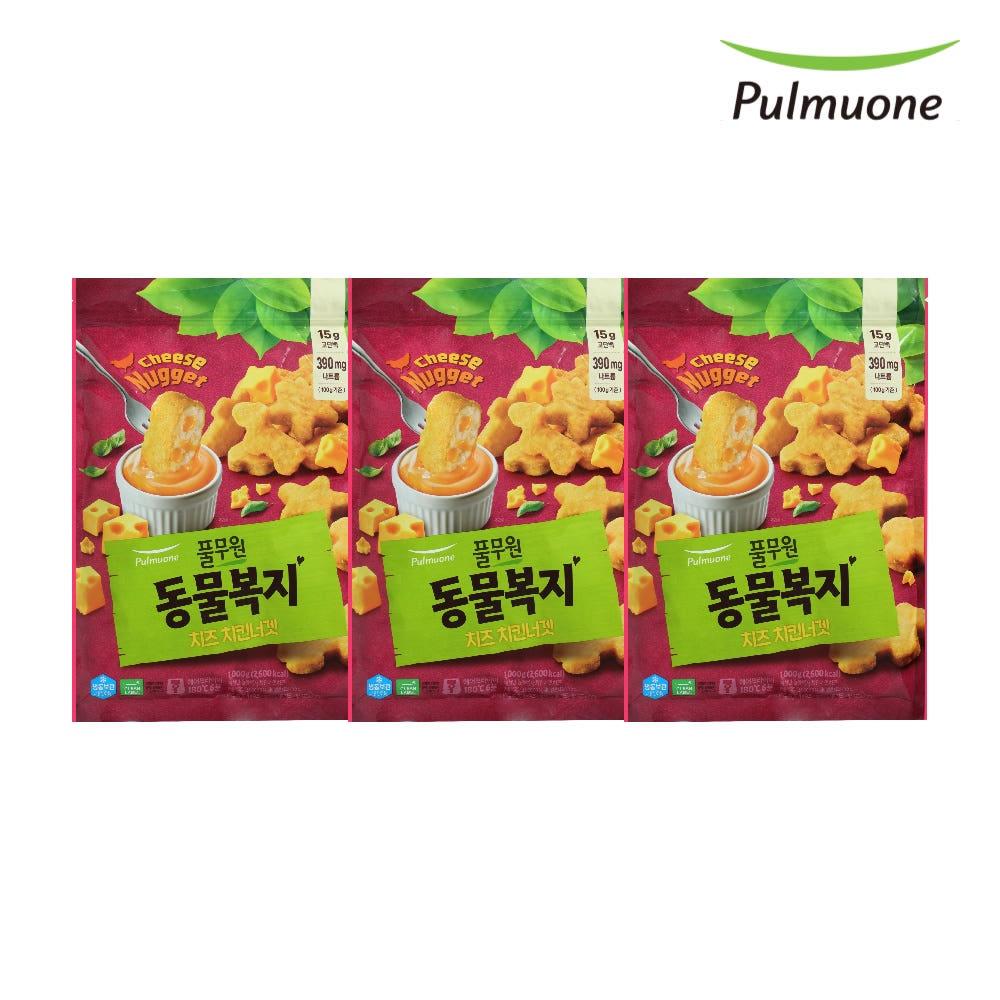 풀무원 동물복지 치킨너겟 치즈 1kgX3개