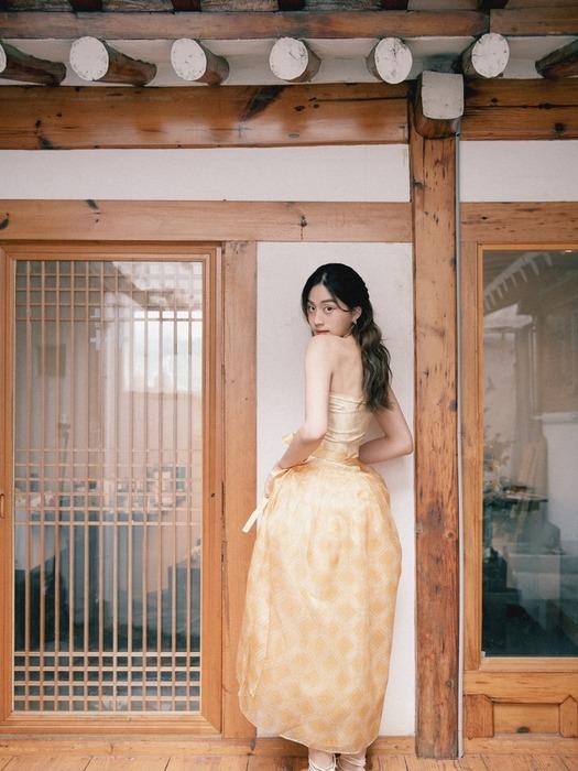 hanbok skirt - yellow dancheong