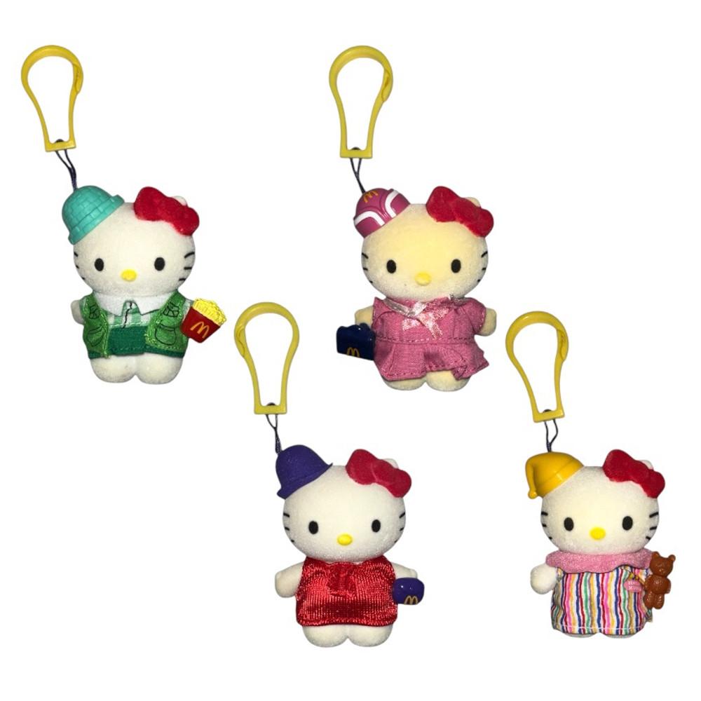 헬로키티 플러피 해피밀 키링 스트랩