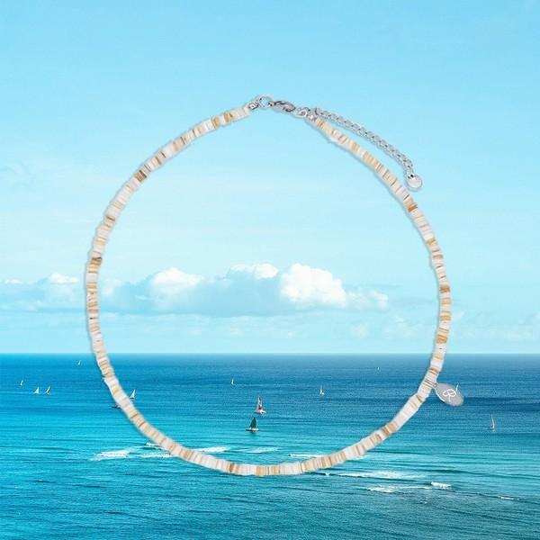 Cereal wood Necklace [oatmeal wood]