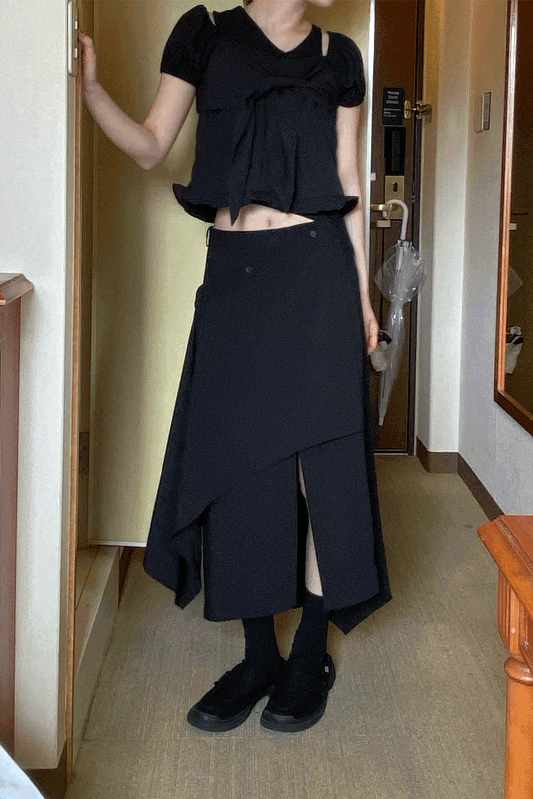 OVERLAY FOLD SKIRT