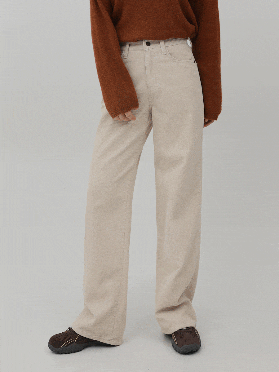 [150/160.ver] WIDE PANTS.007 -Corduroy/3color/4size