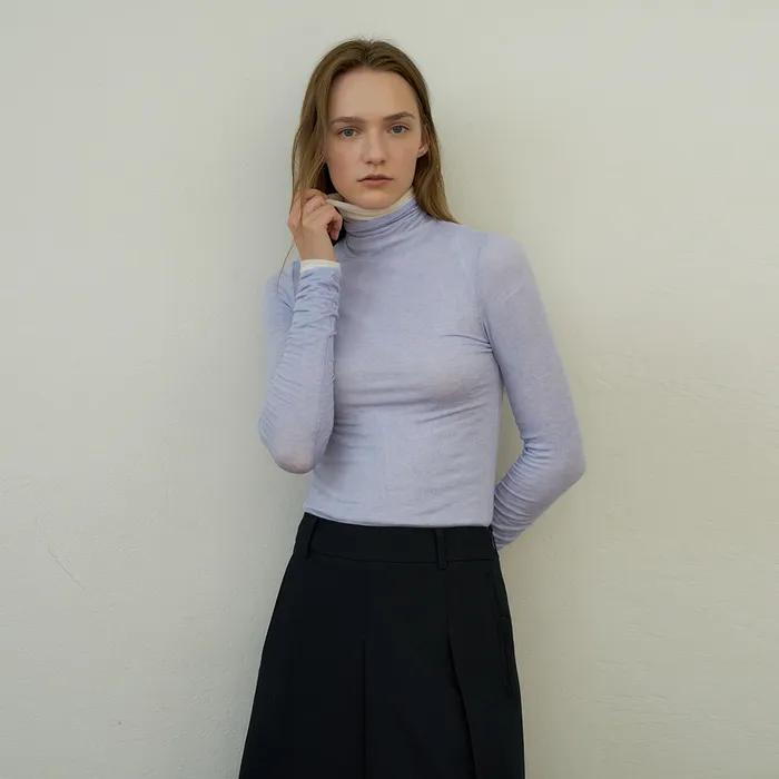 [1+1] Tencel Wool Turtleneck_4 Colors