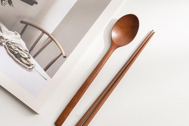 내츄럴 우드 수저세트