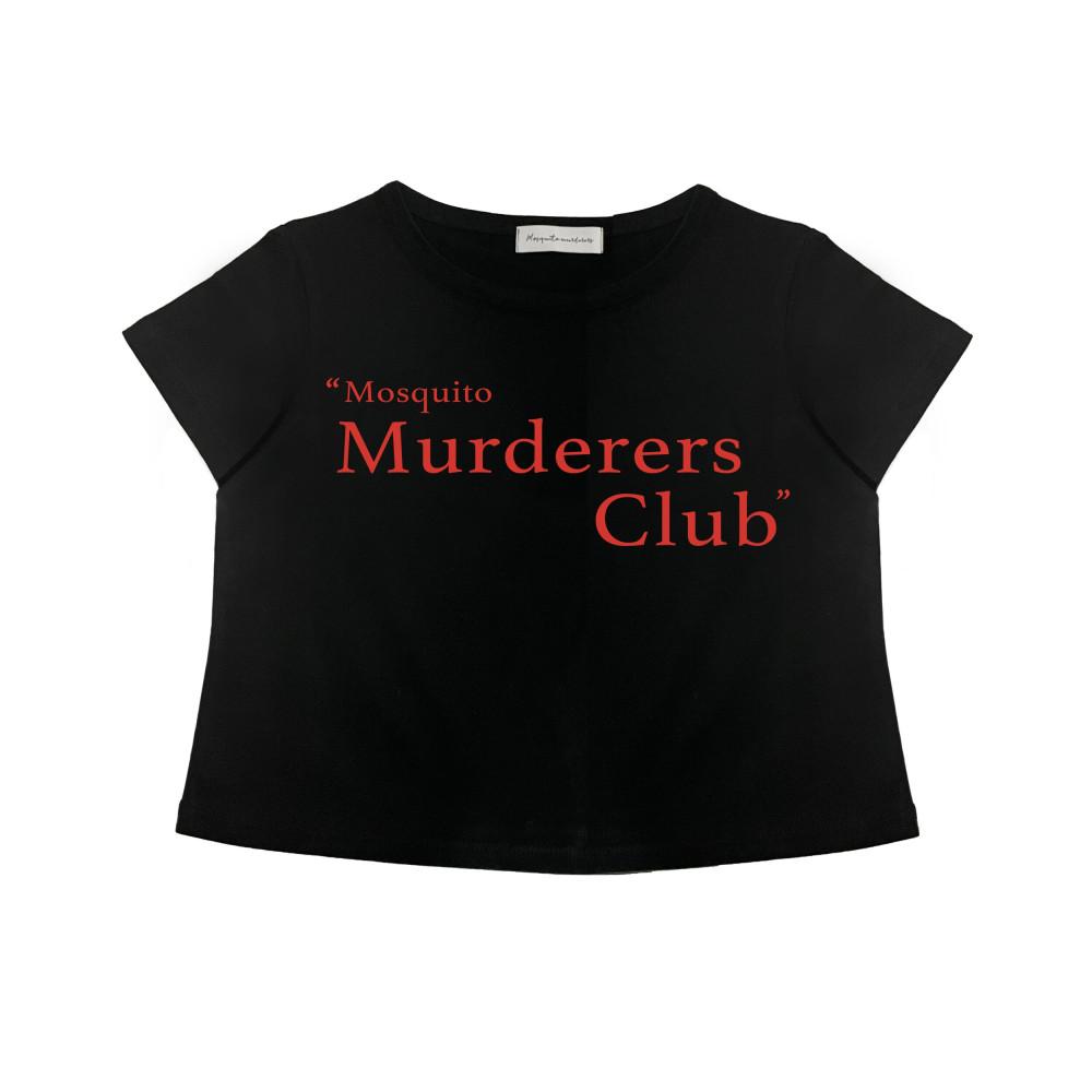 [모스키토머더러스] Mosquito Murderers Club CROP TOP (Black) 크롭반팔티