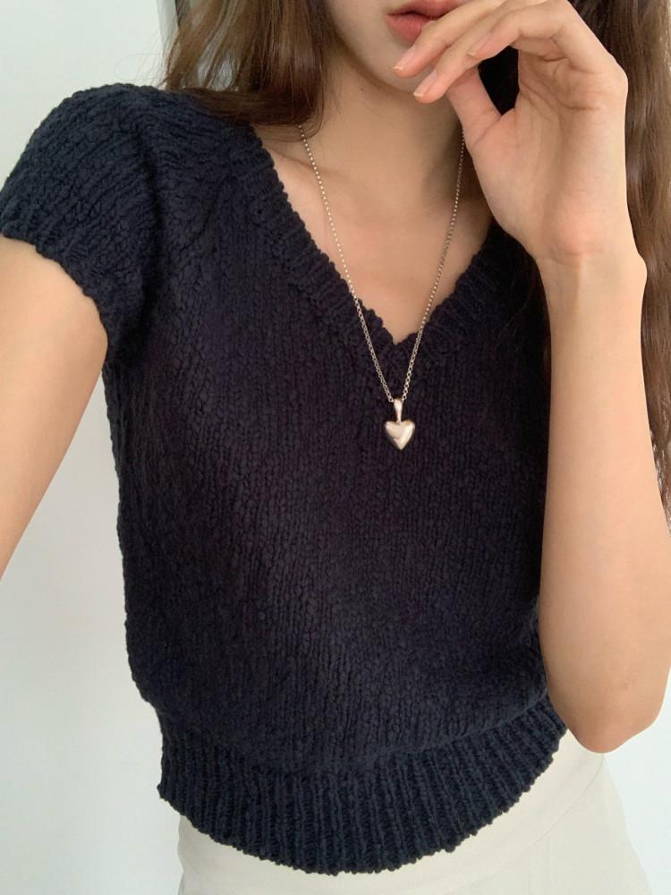 미트미 호두 브이 니트