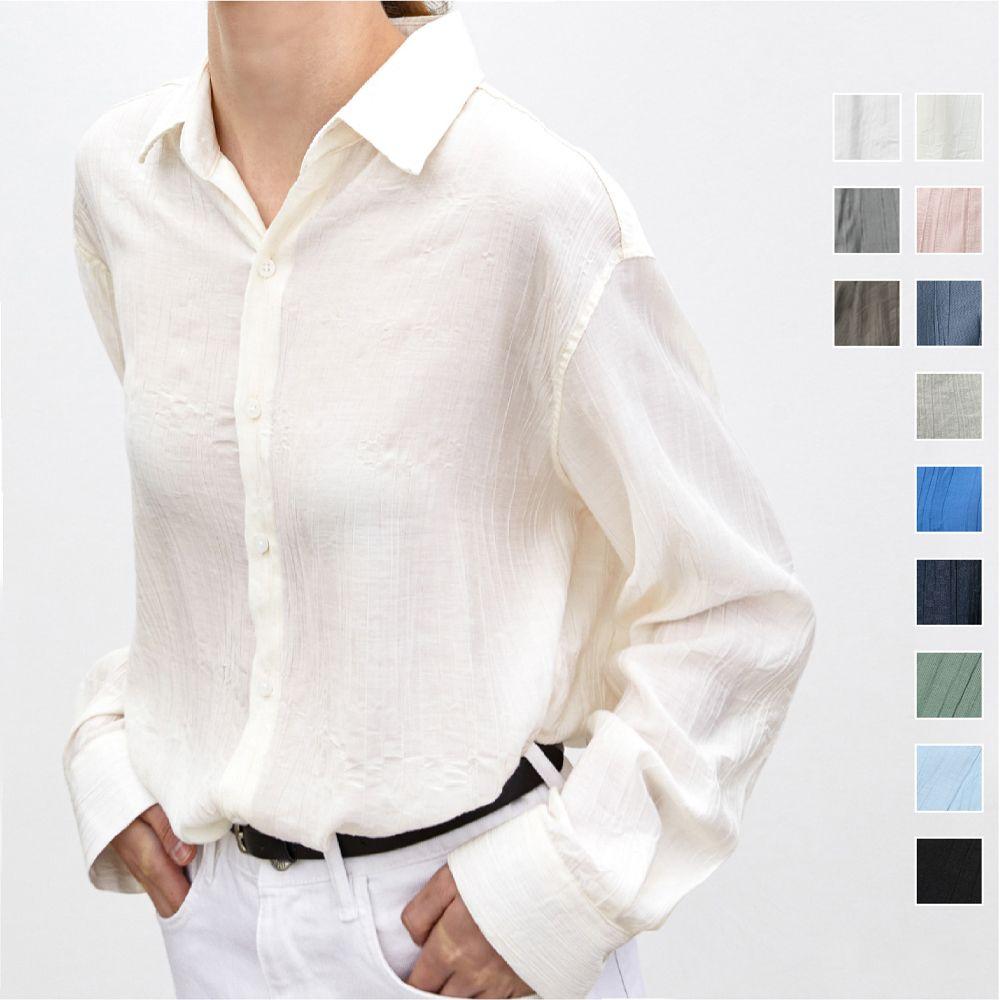 스테디 플리츠 오버 셔츠_12 Color