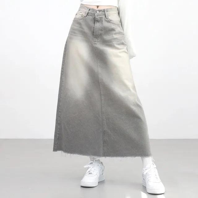 탈로 빈티지 워싱 롱스커트
