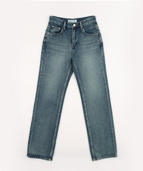 All brush washing denim pants