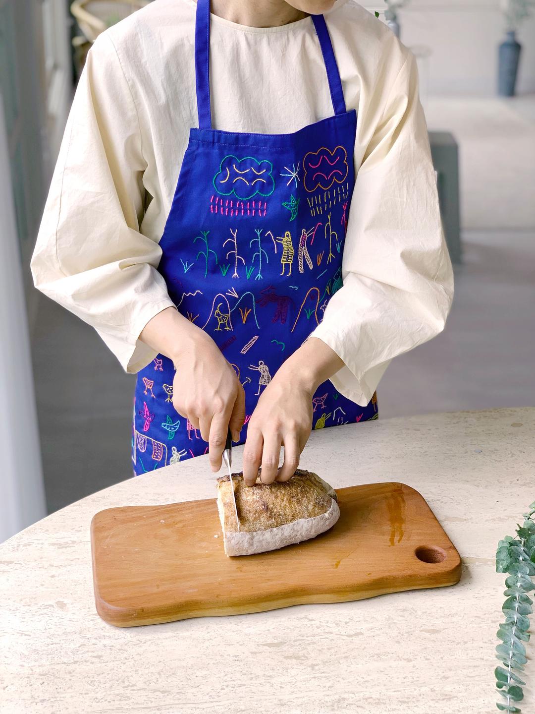 color me apron (adult) - blue