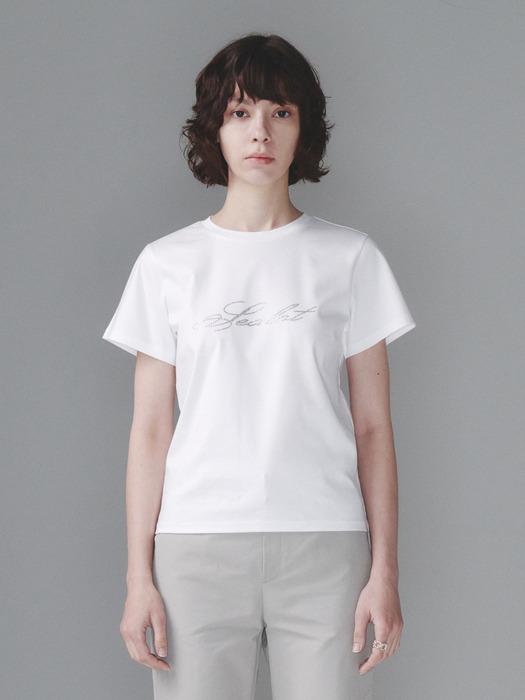 HOTFIX HALF SLEEVE TOP (WHITE)