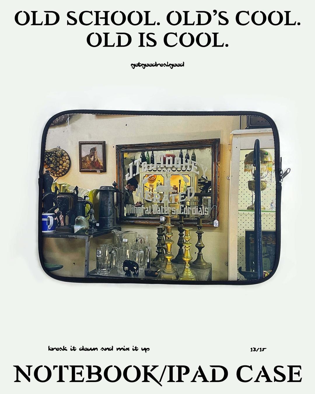 'Old is cool' Notebook/ ipad case 1