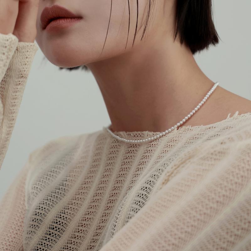 3mm 진주 목걸이