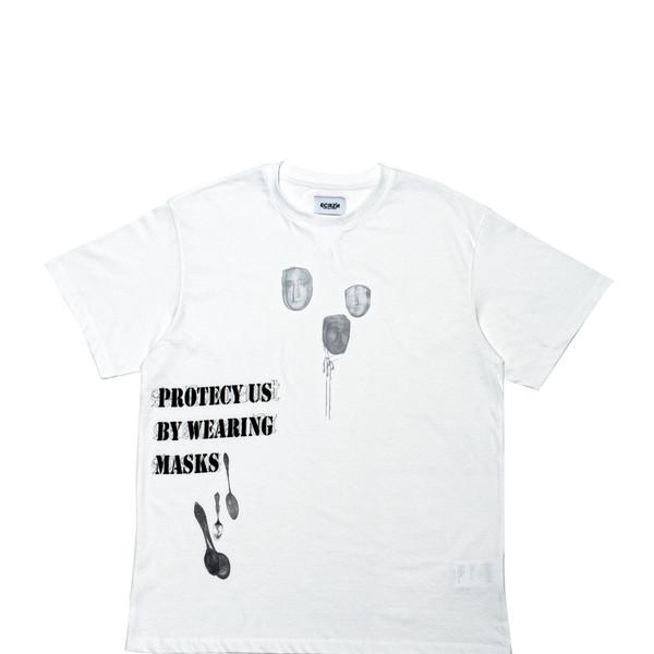 P.U.B.W MASKS T-SHIRTS [WHITE]