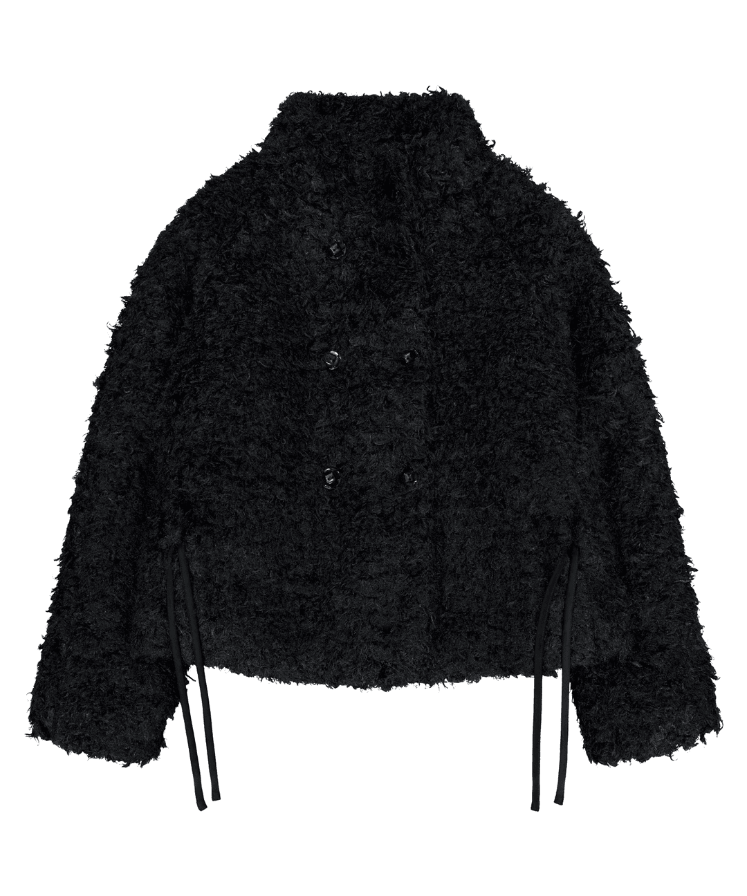 HAIRY FUR JACKET BLACK