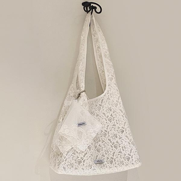 로라로라 LACE ECO BAG WHITE