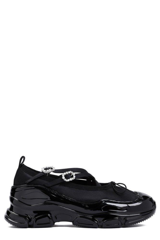 Simone Rocha Embellished Round Toe Tracker Sneakers