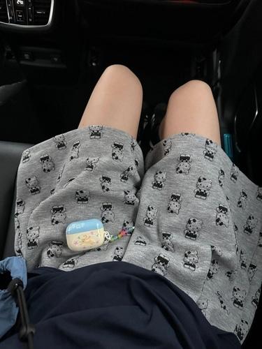 그레이 키티 수면 반바지 파자마 여름 잠옷바지