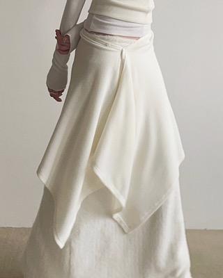 yan layered wrap skirt (3color)