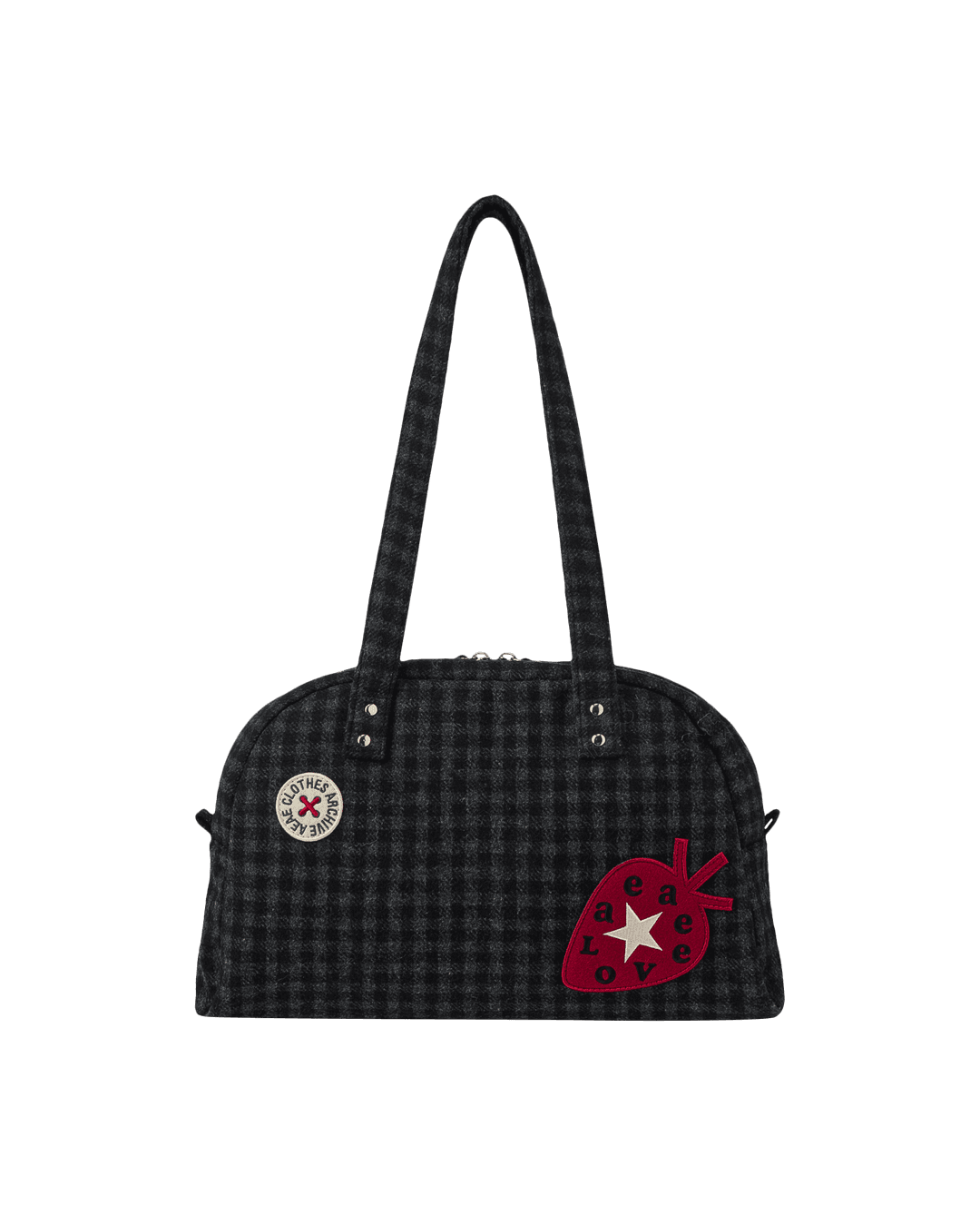 [10/24 예악발송] EMBROIDERY TOTE BAG [CHECK BLACK]