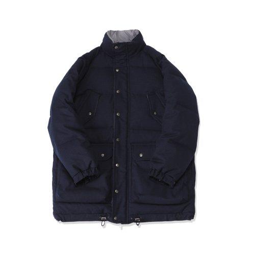 6 포켓 클래식 구스다운 파카 -깅엄 네이비-