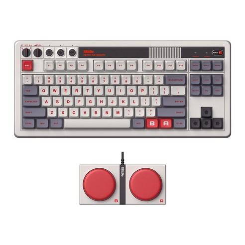 8BitDo 레트로 기계식 게이밍 키보드 핫스왑 87키 듀얼 슈퍼버튼 포함 - 무선키보드 | 쿠팡