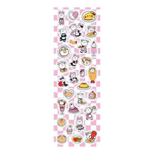 모찌 핑크 카페 씰스티커