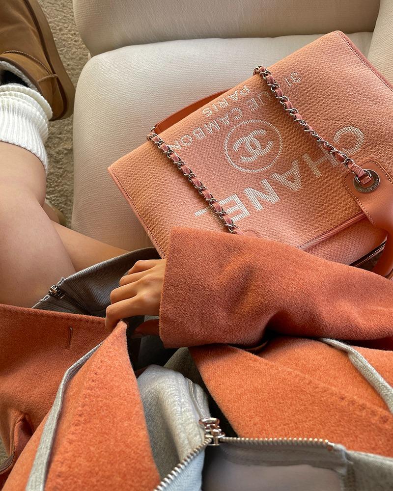 샤넬 도빌 볼링백 (내장칩/새상품)