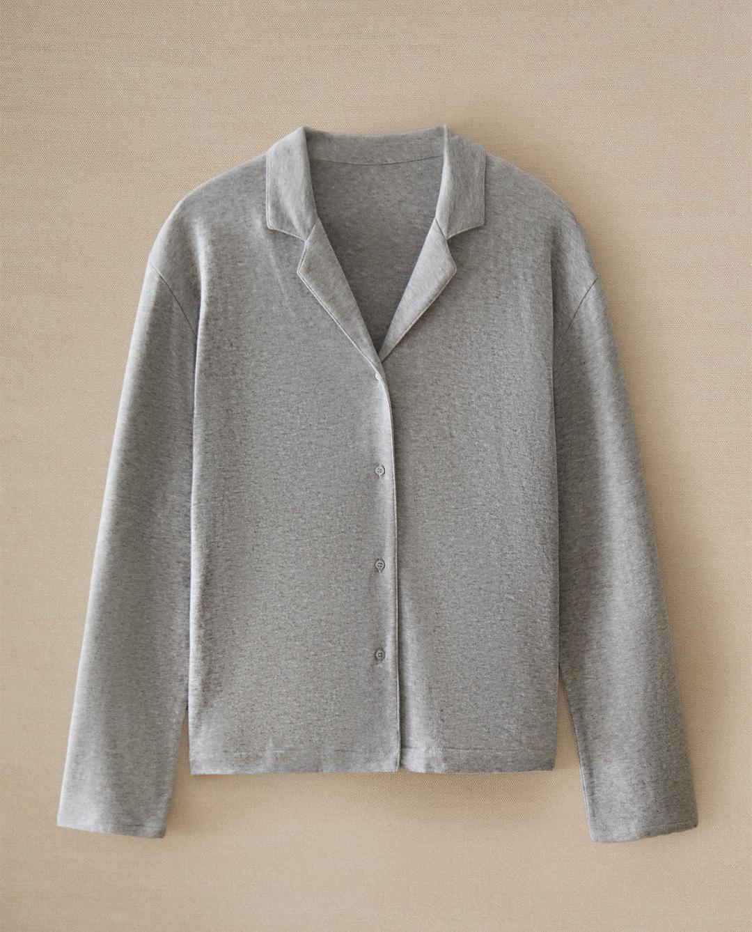 긴소매 코튼 셔츠