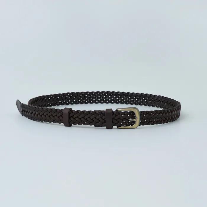 M LEATHER BELT_BROWN