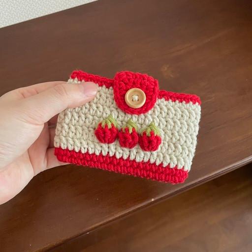 🍓쪼꼬만 딸기 뜨개지갑🍓