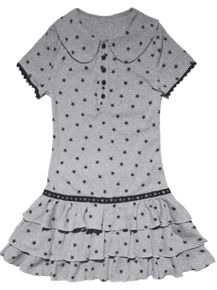 Puffy Layers Star Polo Neck Cake Dress【s0000012332】