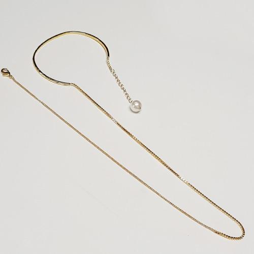 [담수진주] Gold Tone Chain Wrap