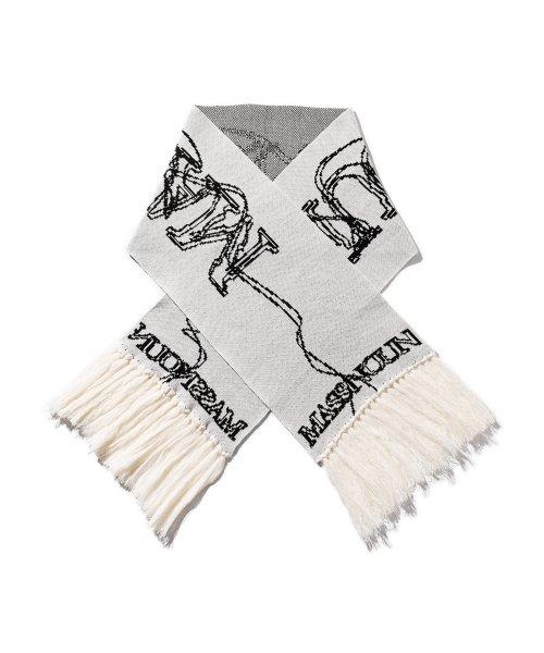 레터링 테슬 머플러 MWZAM001-WT