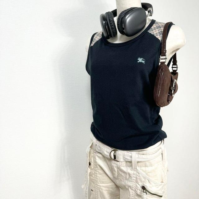 BURBERRY バーバリーブルーレーベル タンクトップ キャミ y2k グレー