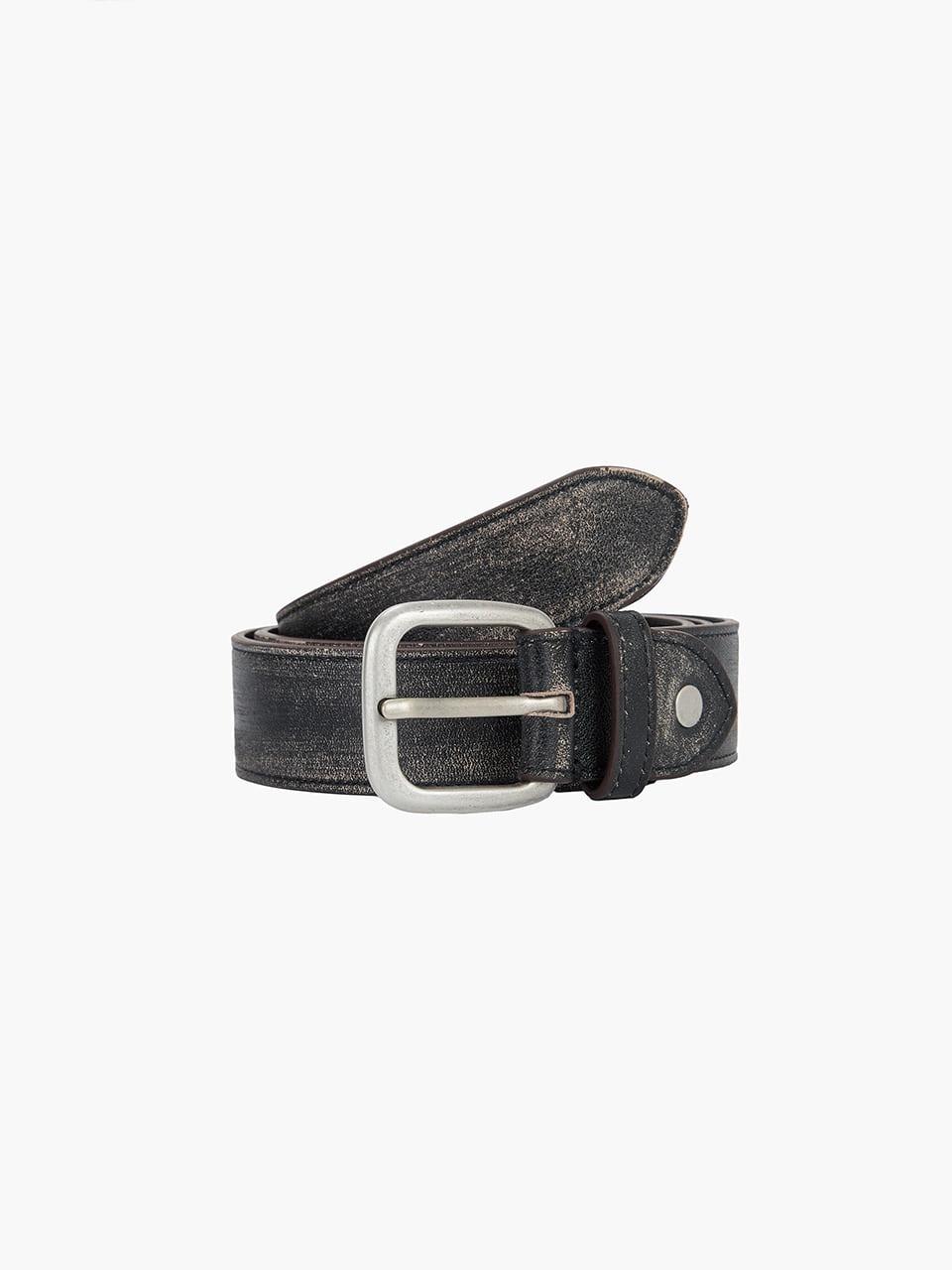 RING TWO TONE LEATHER BELT_coffee