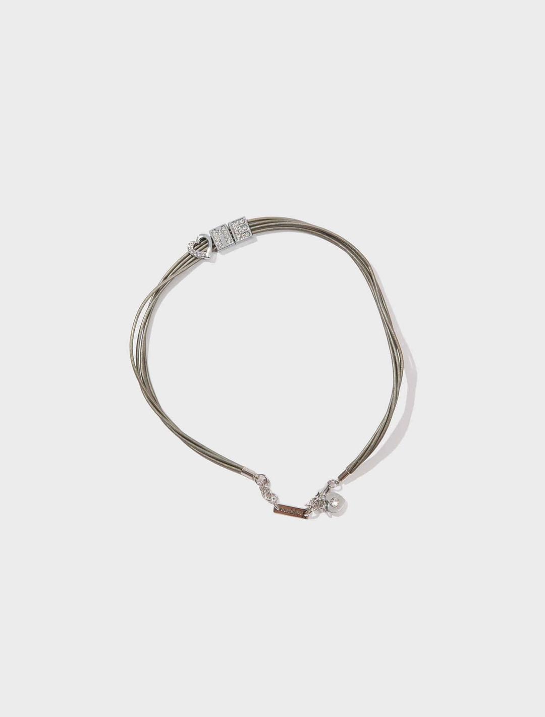 메그킴 러브 미 하트 네크리스 화이트 실버