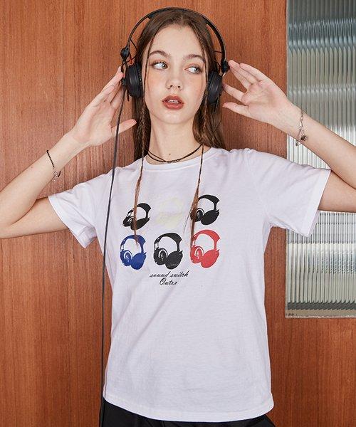 multi headset t-shirt white