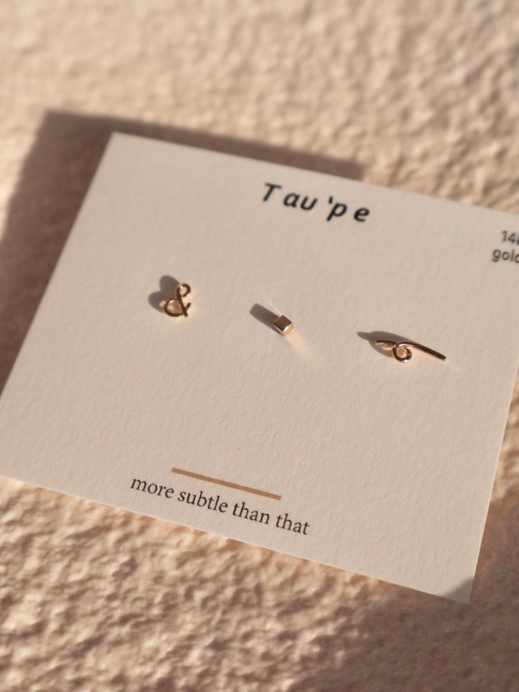 토프 미니 이어링 시리즈 - 14k 골드 데일리 미니 꼬임 레이어드 금귀걸이