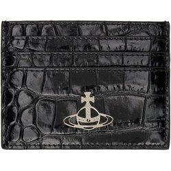 비비안 웨스트우드 여성 블랙 크록 카드 지갑 카드지갑 232314F037002