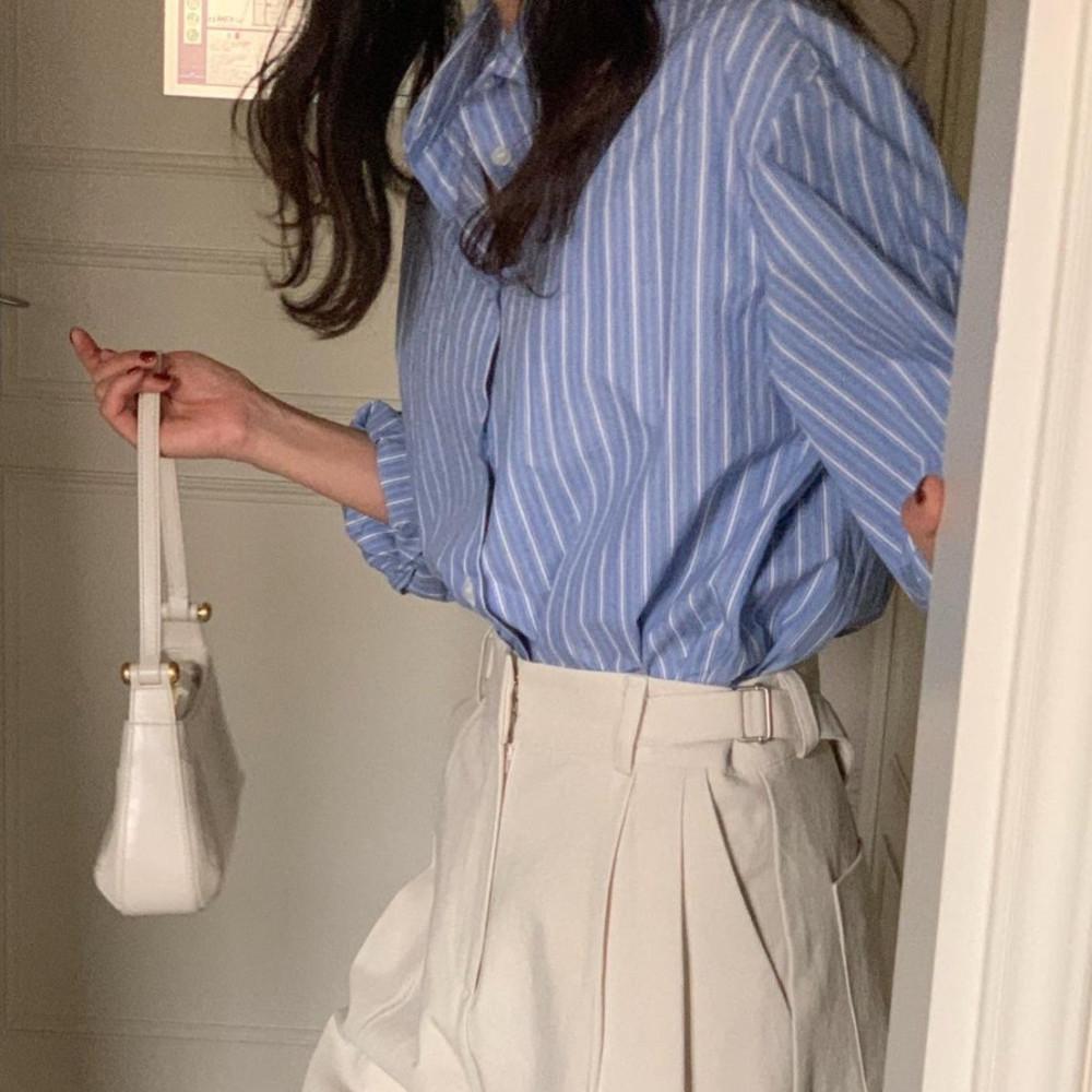 (무배) 셀린 스트라이프 루즈핏 셔츠 남방