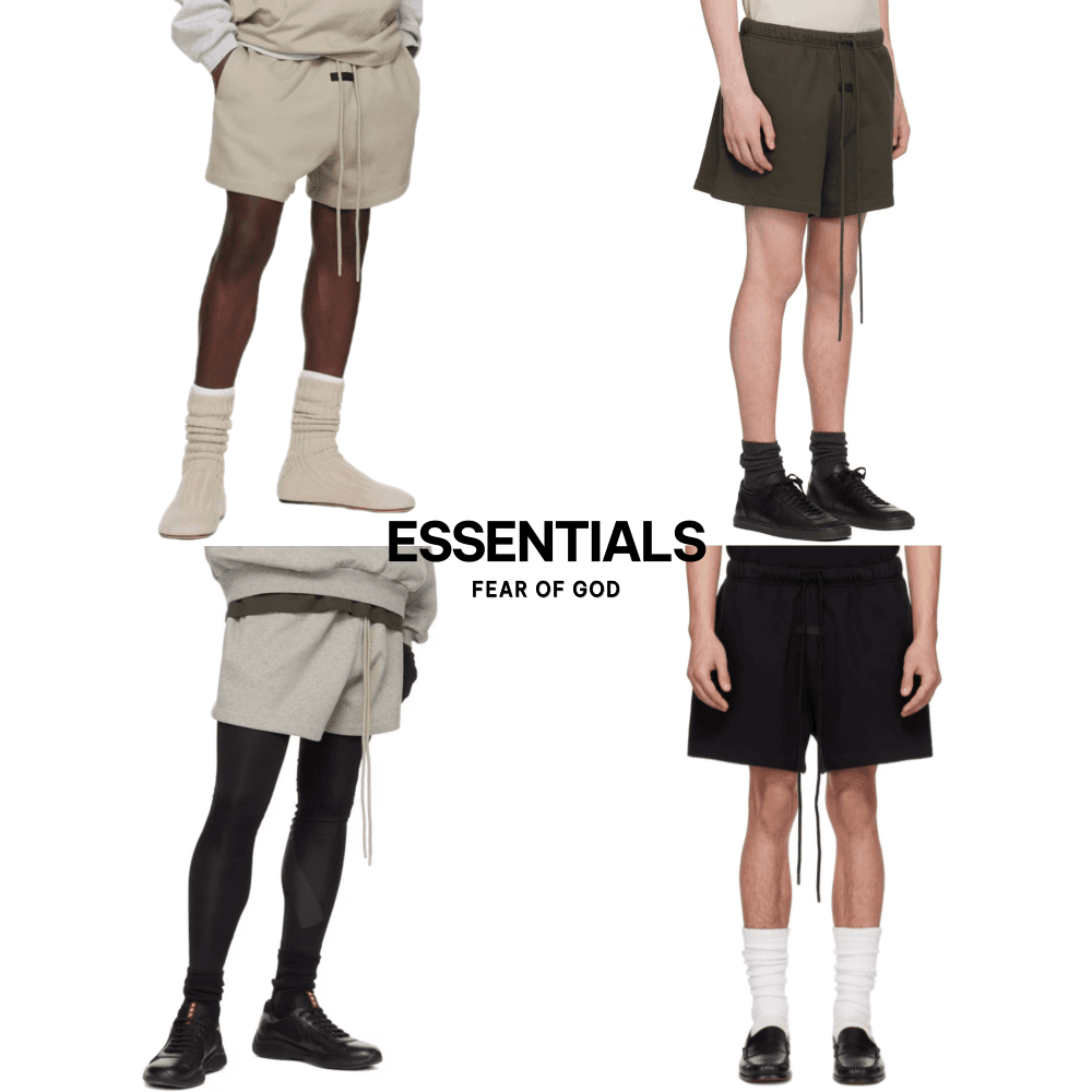 피오갓 에센셜 그레이 드로스트링 면 혼방 플리스 반바지 4컬러