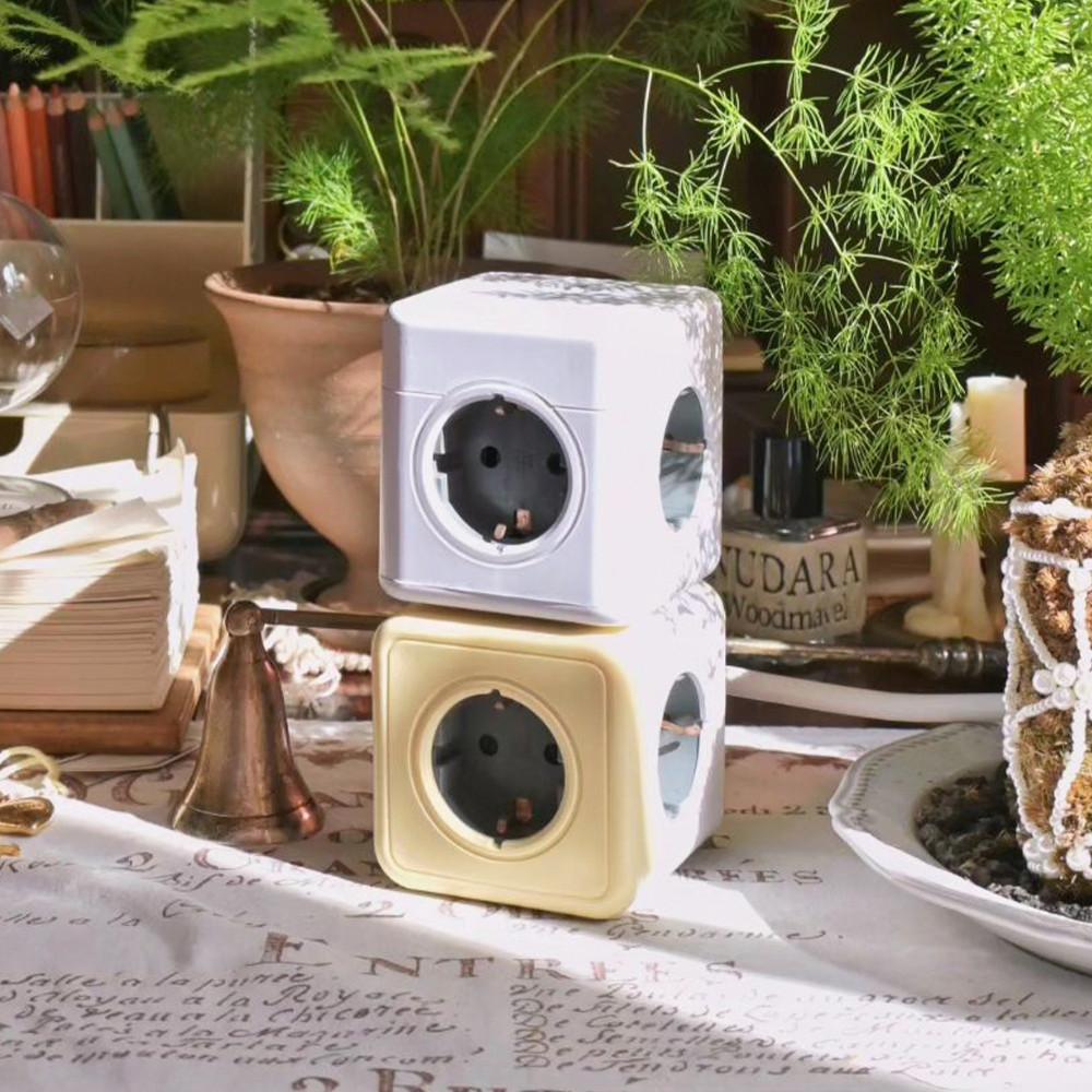 고용량 파워큐브V2 디자인 멀티탭 오리지널 5구 4000w 과부하차단 에어컨 멀티콘센트