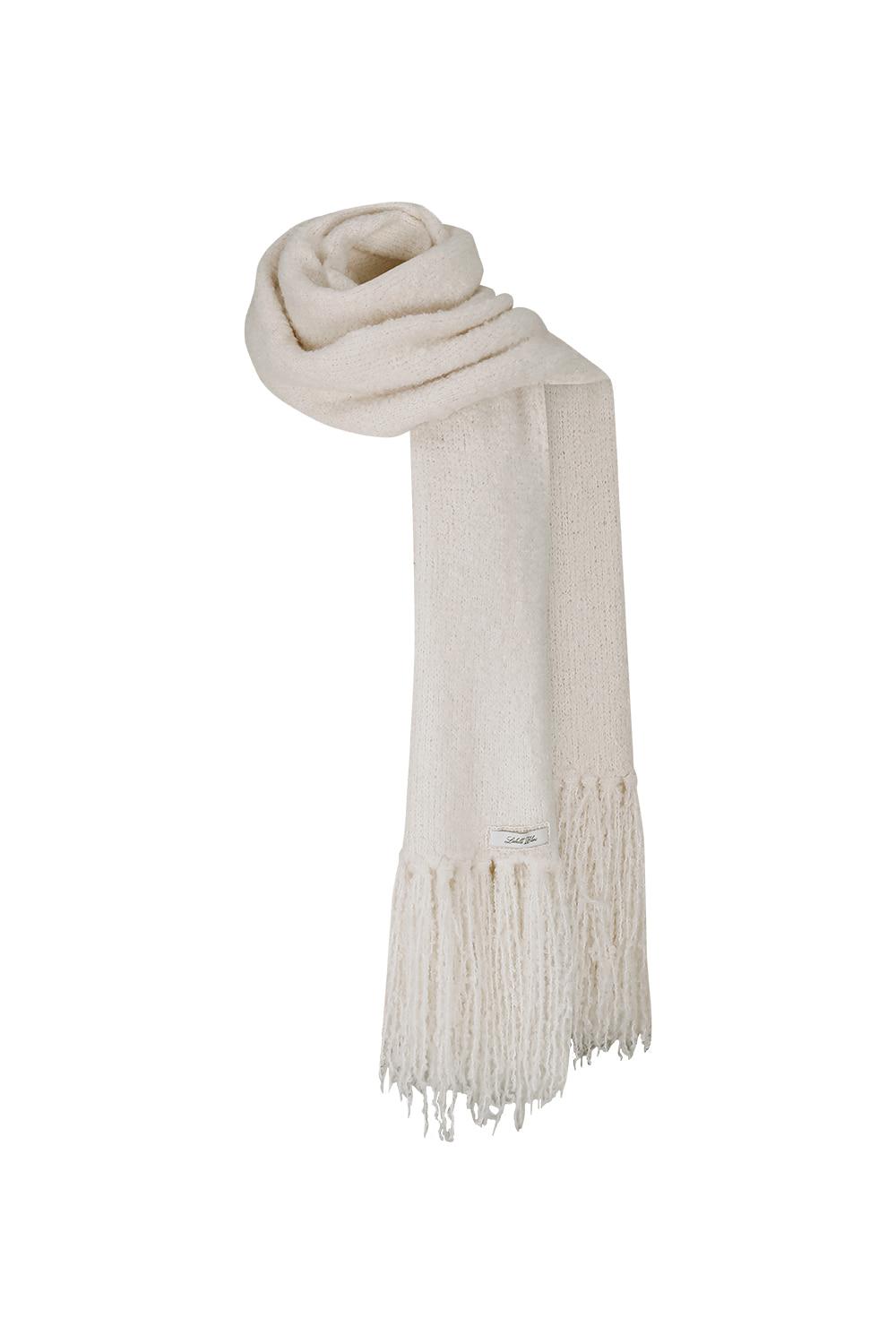 부클 맥시 머플러 아이보리