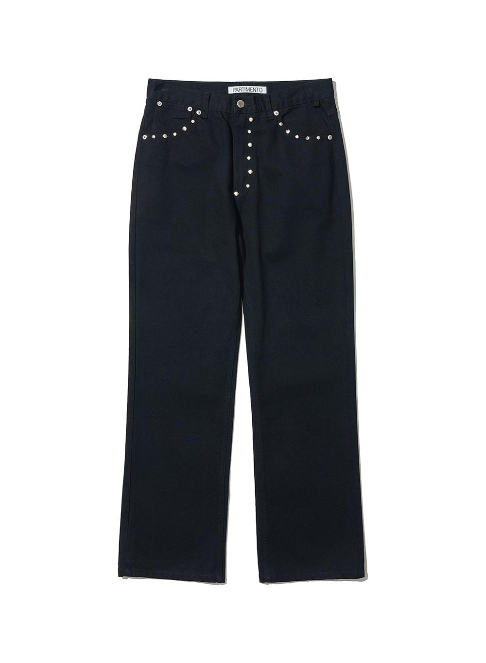 [WOMEN] POCKET STUDDED POINTED JEANS_BLACK