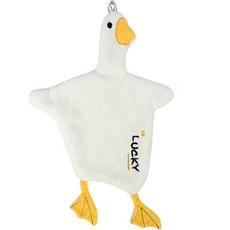 뷰레이터닷컴 고리형 극세사 주방수건 키친 핸드타올, 화이트오리, 1개