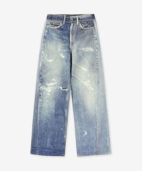 풀 컷 데님 팬츠 - 디지털 프린트 / W4205TDD