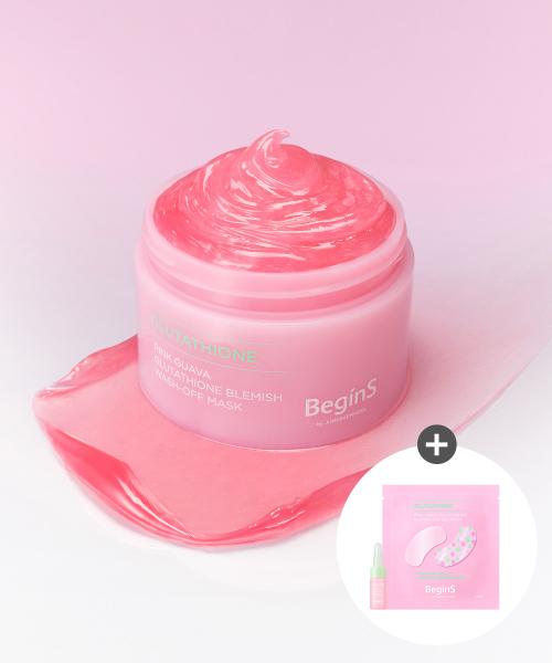 핑크 구아바 글루타치온 흔적 워시오프 마스크 90g (흔적세럼5ml + 아이겔패치 1매 증정)