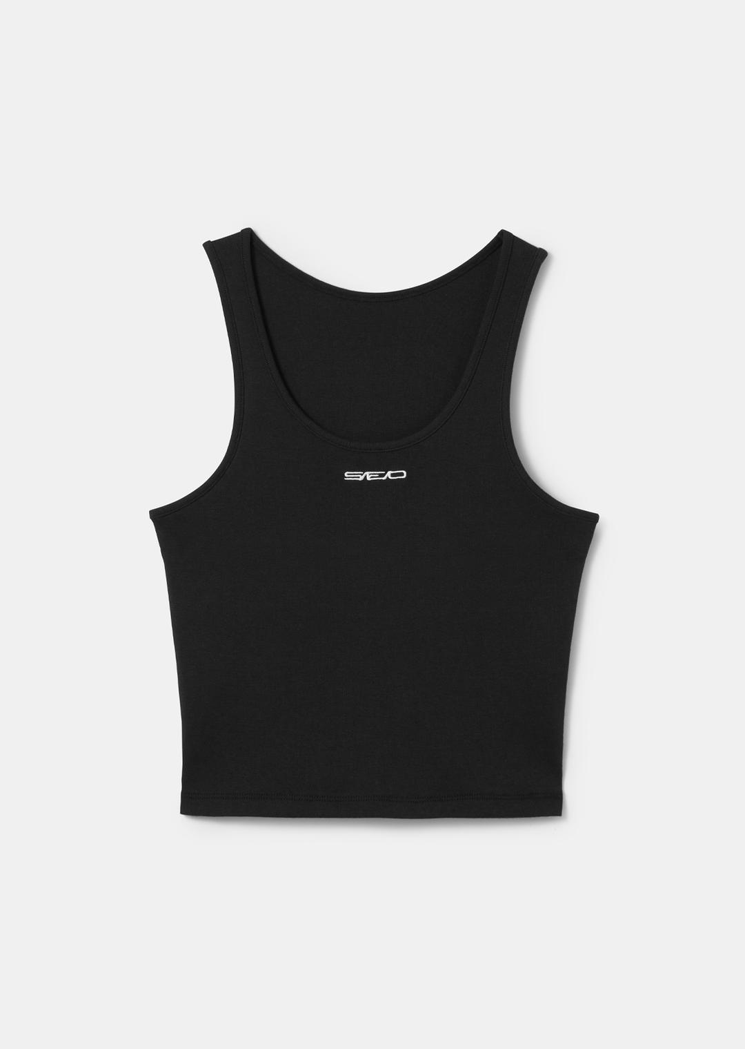 BASIC U-NECK SLEEVELESS BLACK